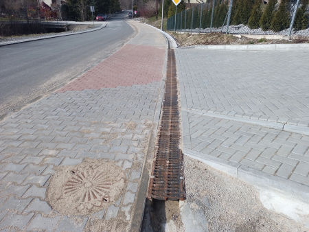 Odwodnienia liniowe betonowe droga krajowa Nowy Targ